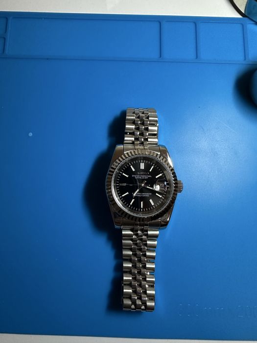 Seiko Mod Datejust Black 39mm автоматичен часовник