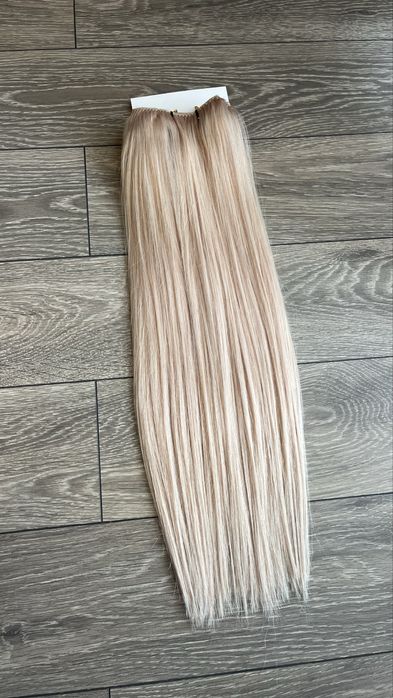 Extensii clip on blond platinat 50 cm, colet cu verificare