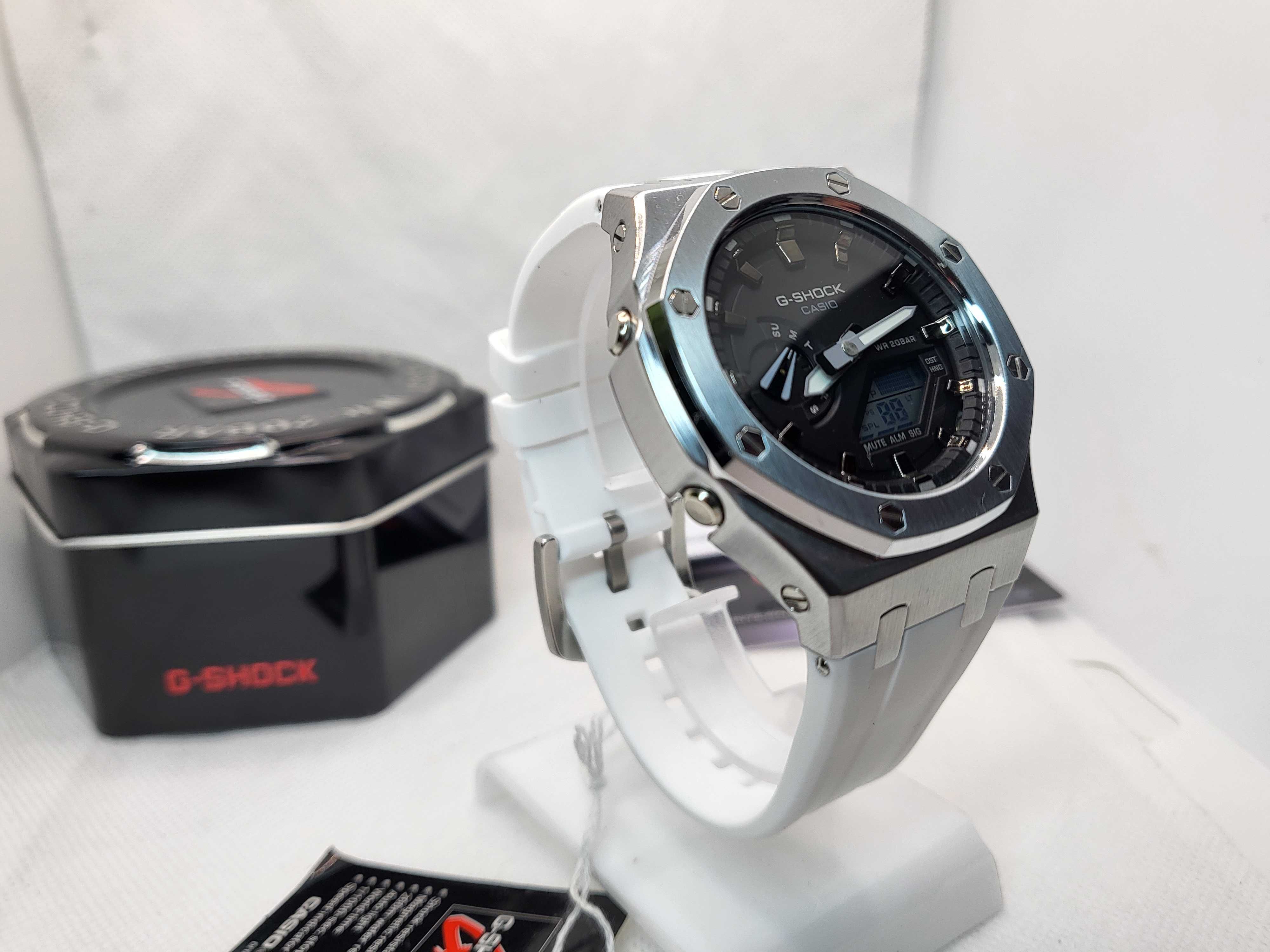 Ceas Casio g shock Royal Casioak GMA-2100 white, Garantie 2 ani