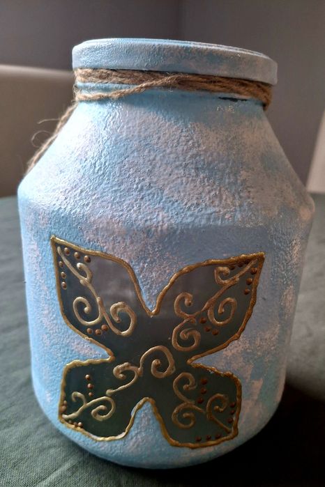 Ръчно декориран буркан
