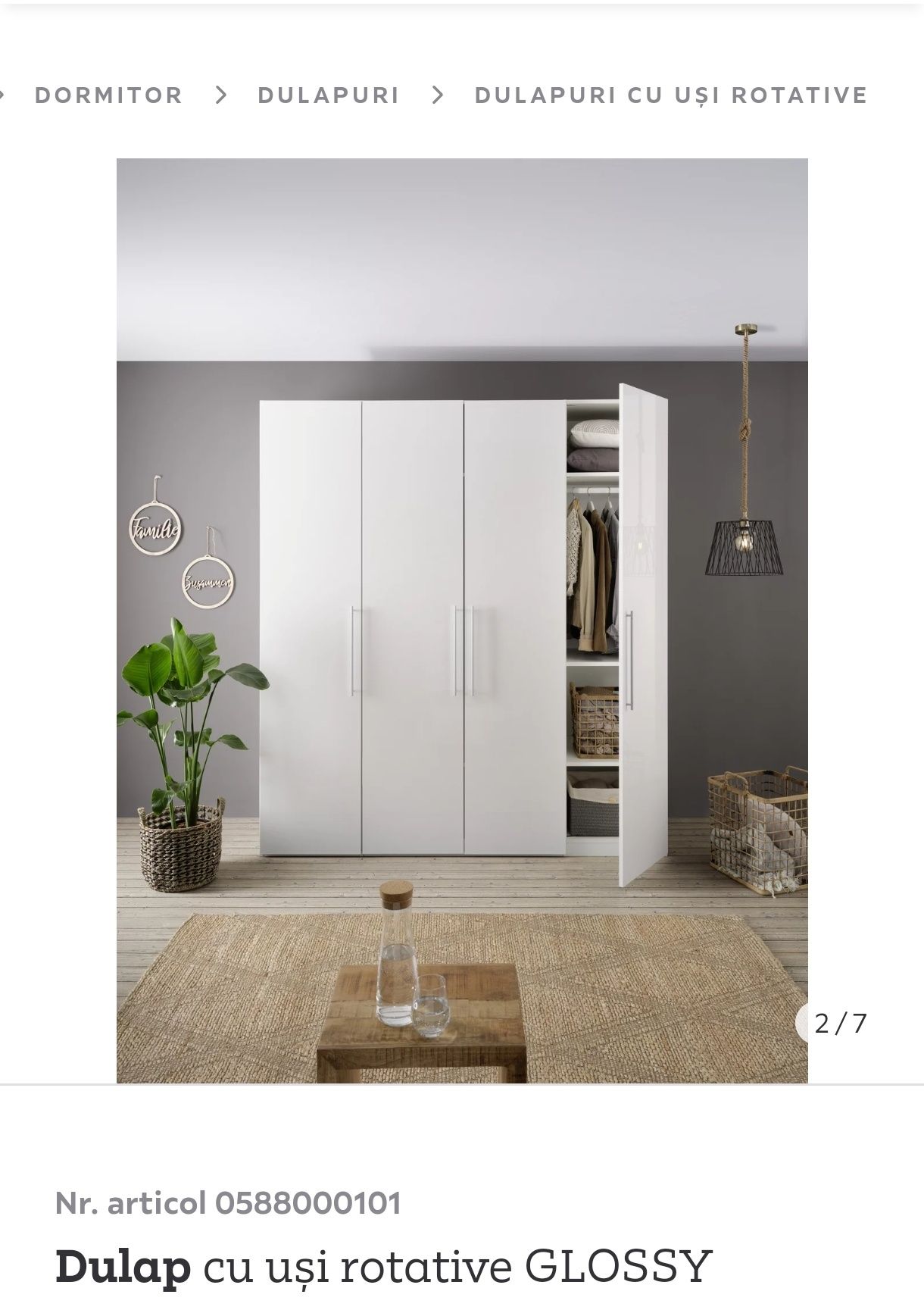 Vând dulap cu uși rotative model