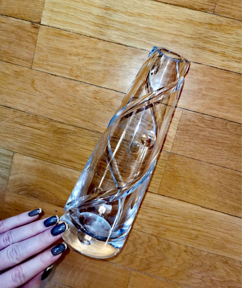 Купа стъкло дизайн MOD Glass Design Georgshutte ръчна Западна Германия