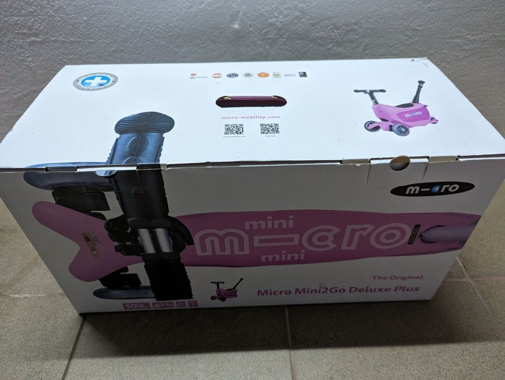 Trotineta Micro Mini2Go Deluxe Plus Pink Roz