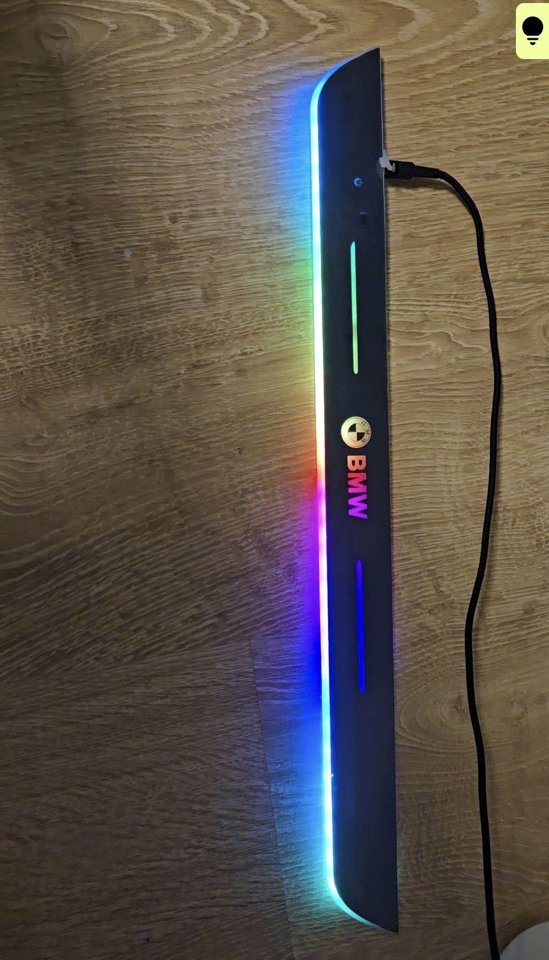 Set 2 Protectii Praguri Iluminate Multicolor Rgb Symphony Usb BMW
