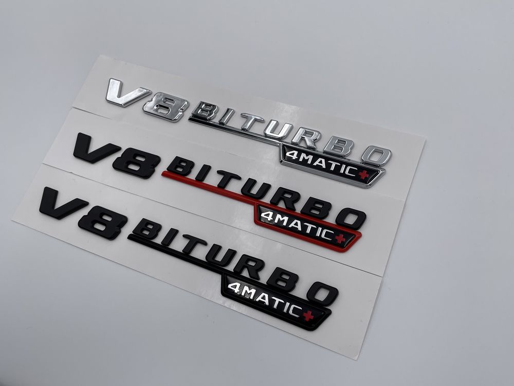Embleme Mercedes V8 Biturbo 4matic plus