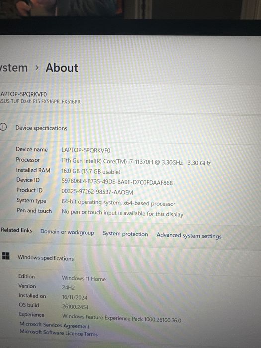 Asus Tuf gaming (из Британии)