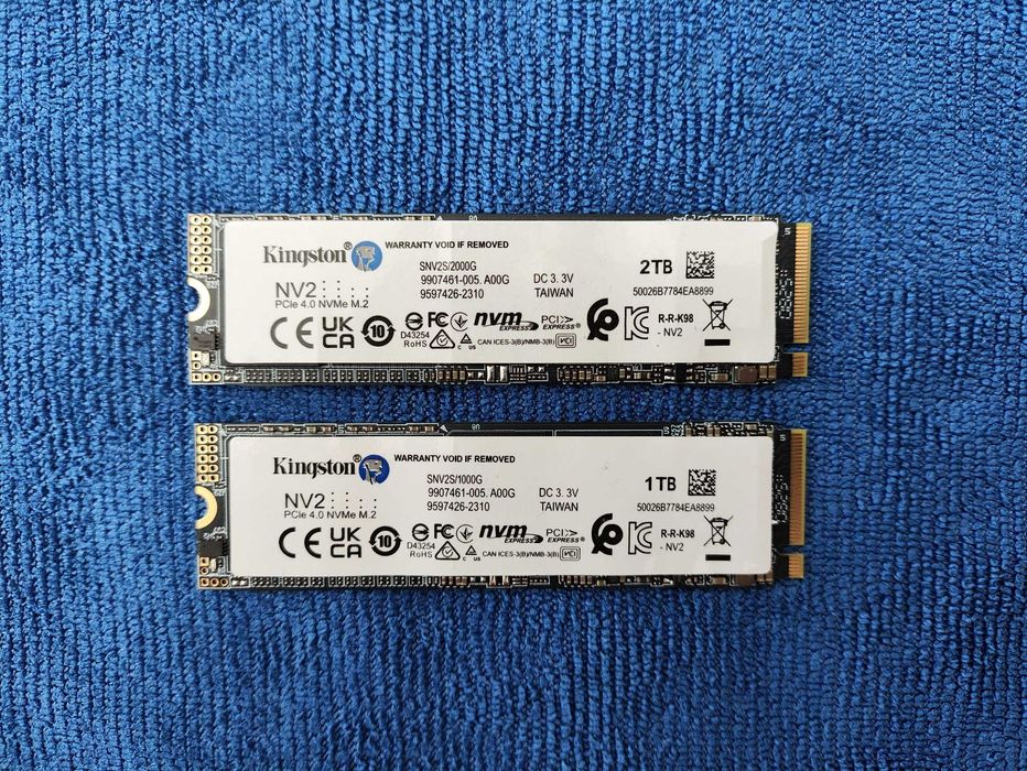 NVMe M.2 SSD Kingston NV2 2TB/1TB с проблем
