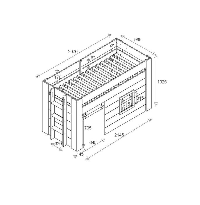 Pat etajat cu loc de joaca
