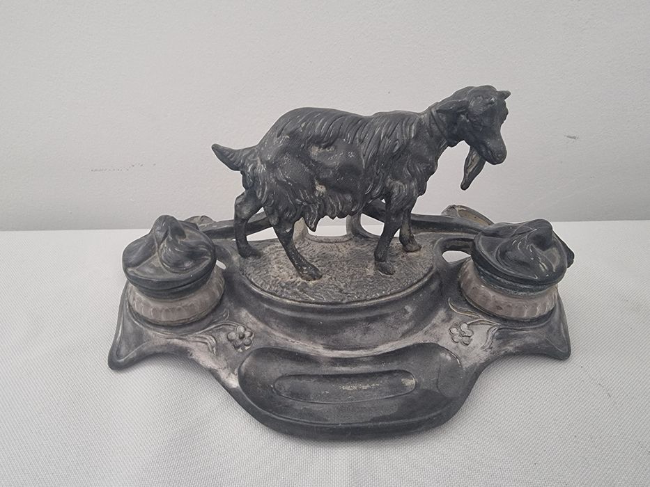 Călimară dublă în stil Art Nouveau francez