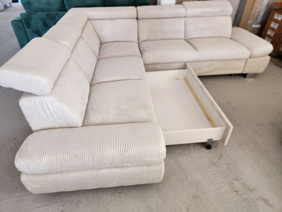 NOU Coltar L catifea 274cm cream