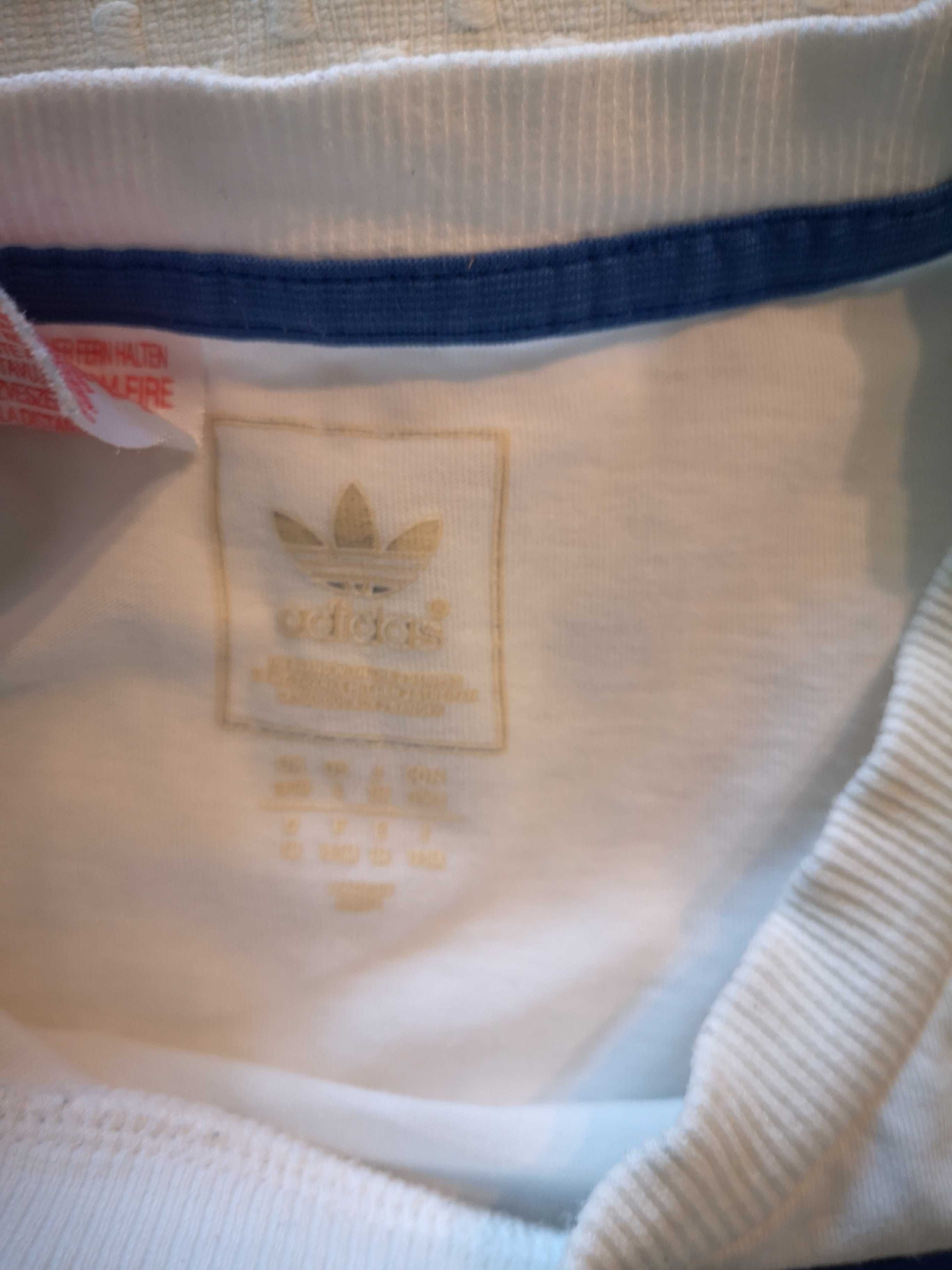 Бяла тениска Adidas за тинейджър