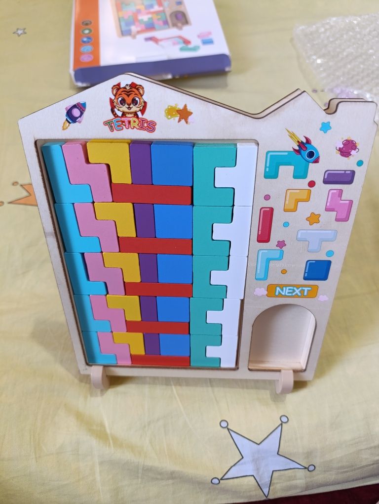 Деревянный тетрис игрушка