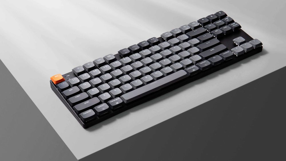 Tastatura mecanica low profile Keychron K1 QMK v6, RGB hotswap banana