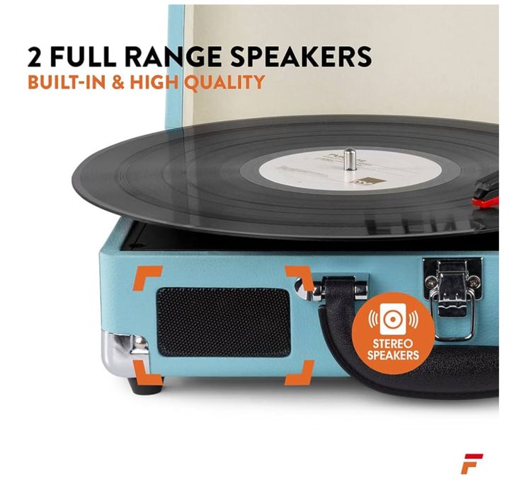FP115 Pick-Up, 3 speeds, built-in stereo speakers