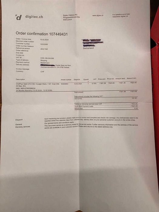 OnePlus Open с гаранция