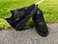 Adidasi Nike Jordan 4 Retro Black cat - Adidasi Unisex Noi