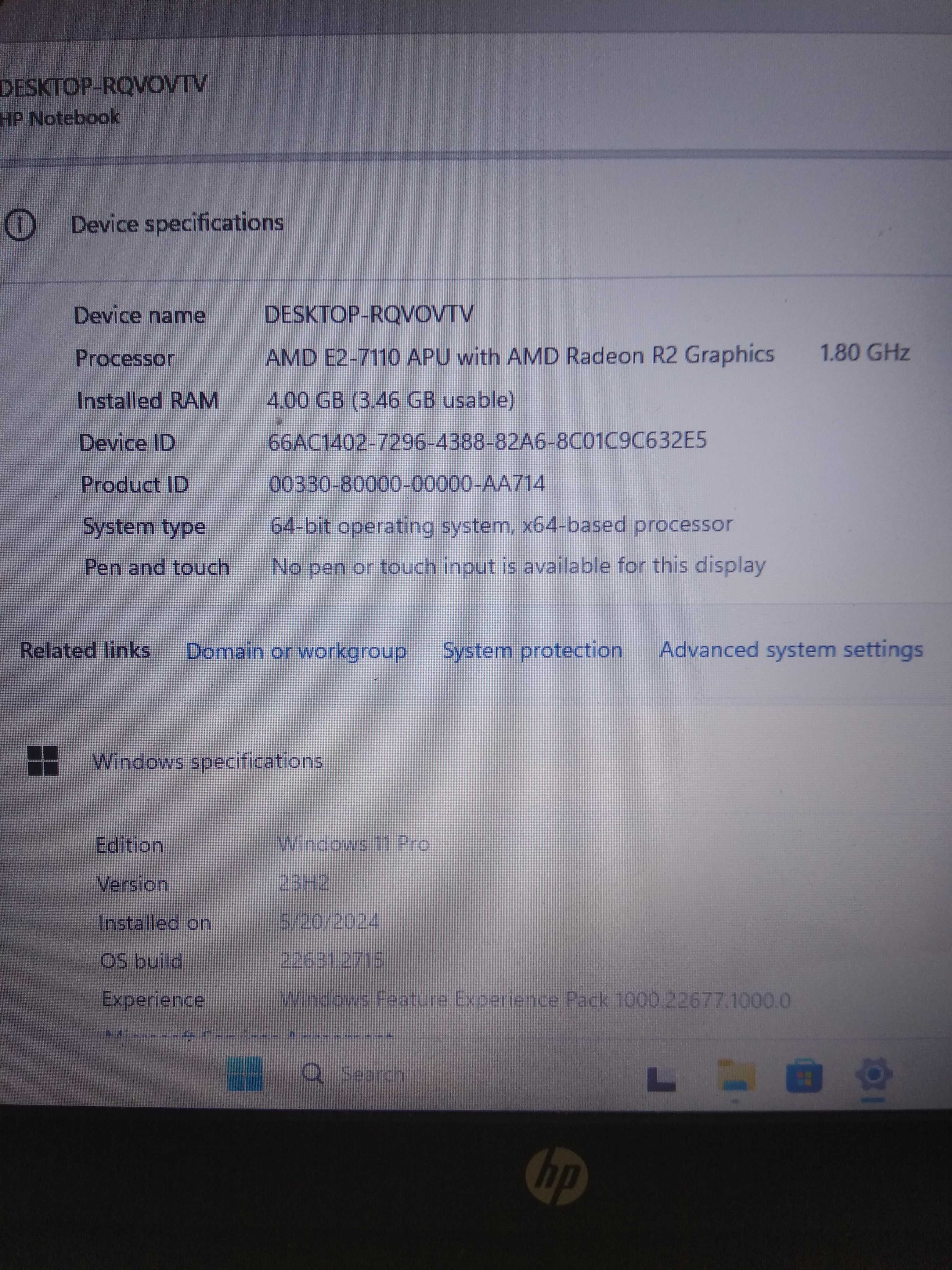 Vând laptop HP Quad-Core AMD Radeon