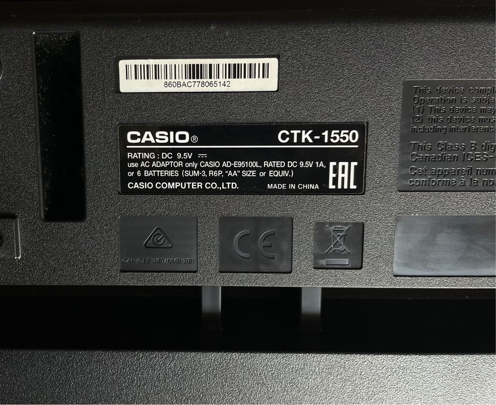 Синтезатор Casio CTK-1550