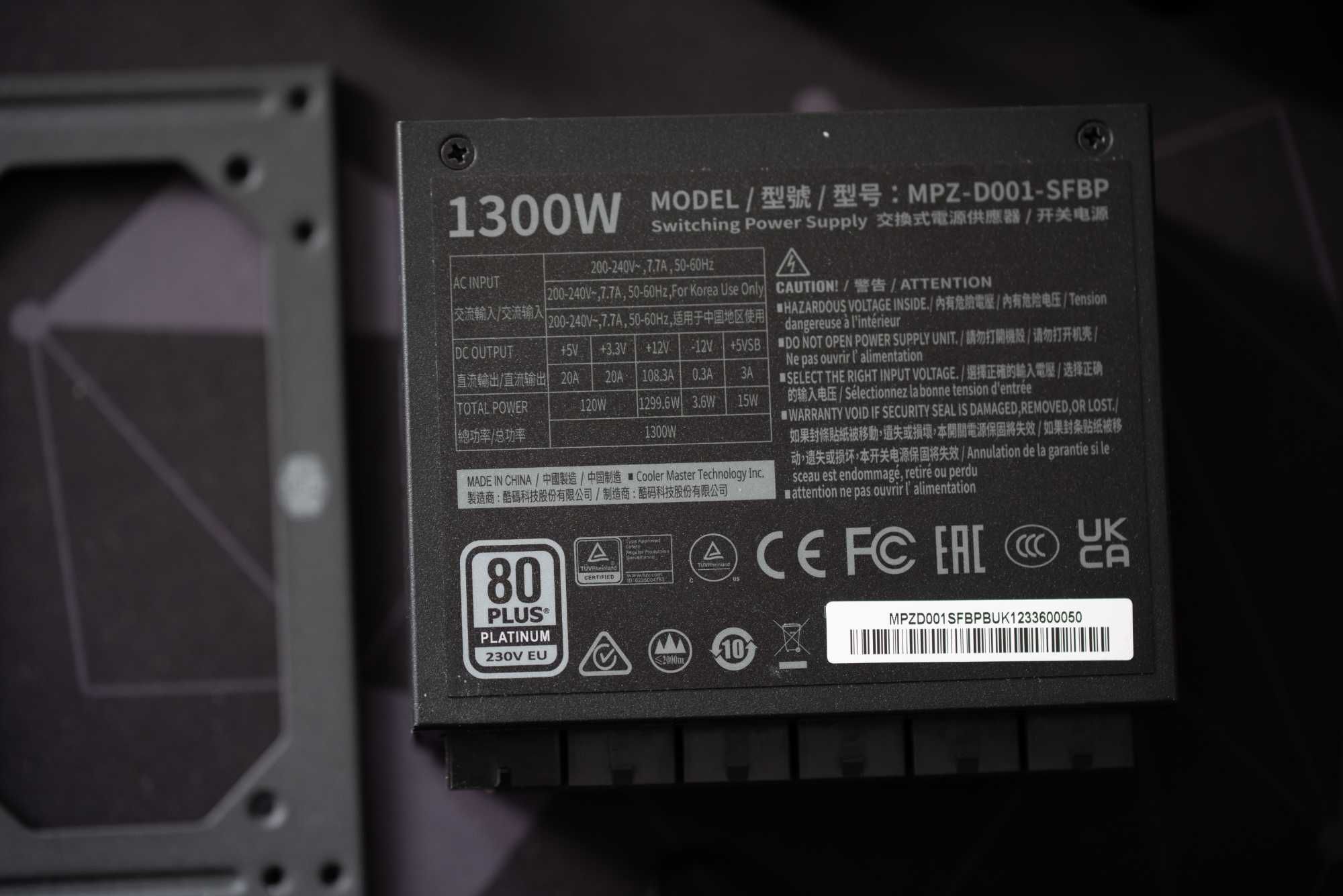 Garantie - Sursa Cooler Master V SFX Platinum 1300W ATX3.0 80 Platinum