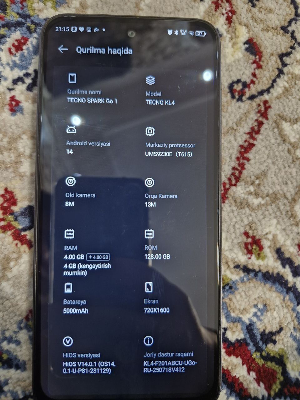 Tekno Spark Go 1