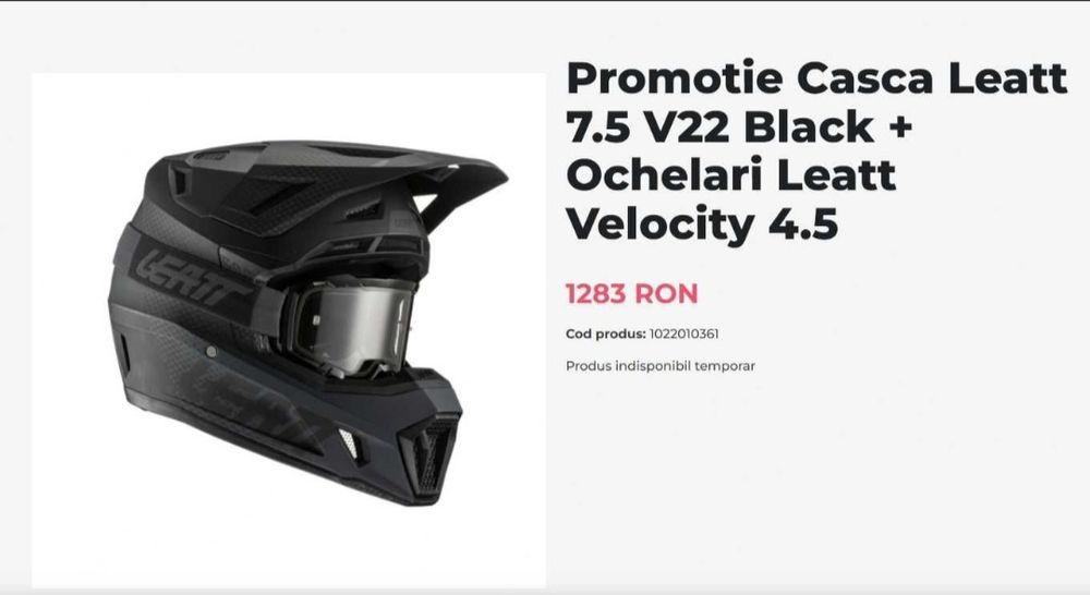Casca Leatt 7.5 V22 Black S (mtb, enduro, motocross)