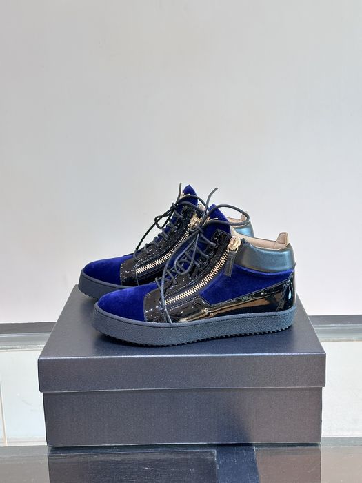 Giuseppe zanotti frankie velvet 44 top London blue Джузепе заноти