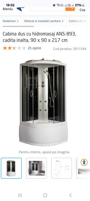 Vand Cabina de dus cu hidromasaj