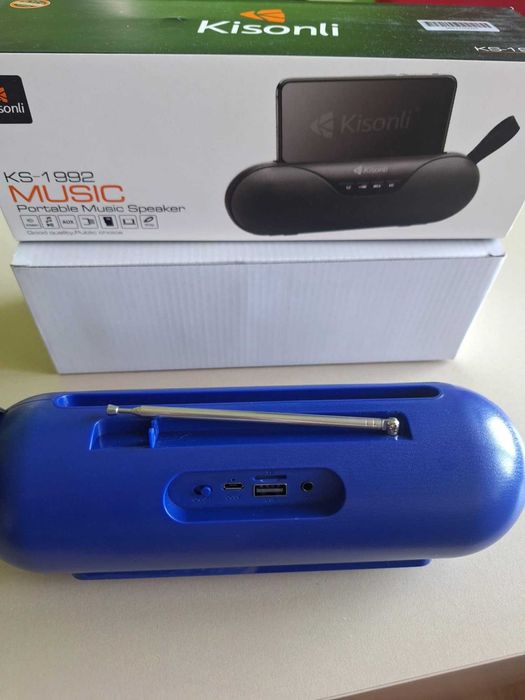Тонколона Kisonli KS-1992, 2.0, 5W, безжична, Bluetooth, USB, SD, FM