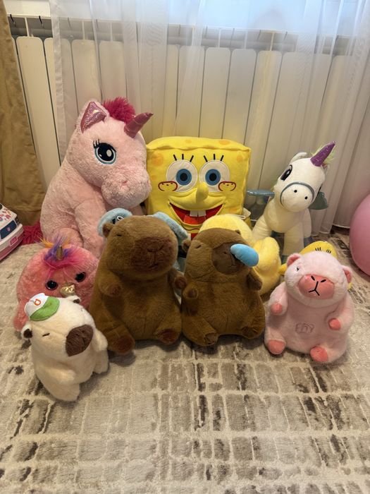 Големи Плюшени играчки капи бара, спонджбоб еднорог и др