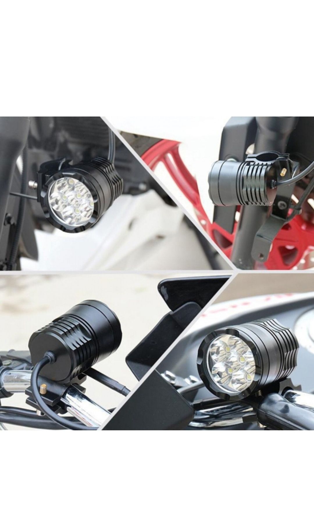 Комплект Халогени за мотор, Диодни светлини за мотоциклет, 6 SMD, LE