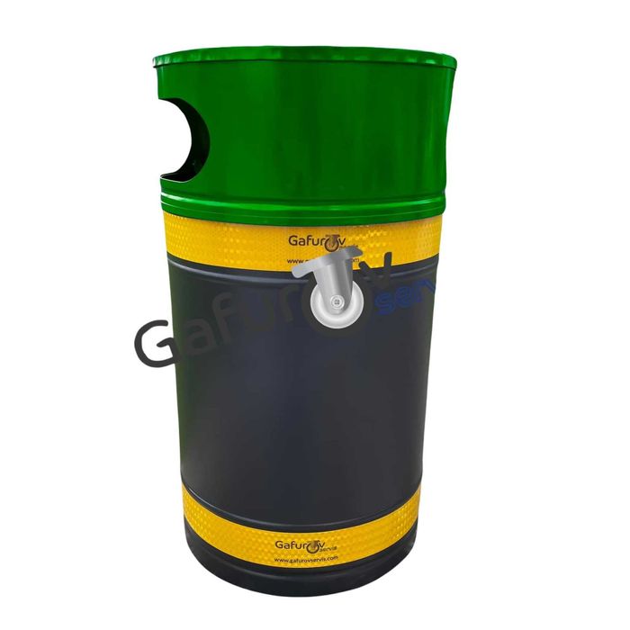 Метално парково кошче за отпадъци 50 л - с пепелник