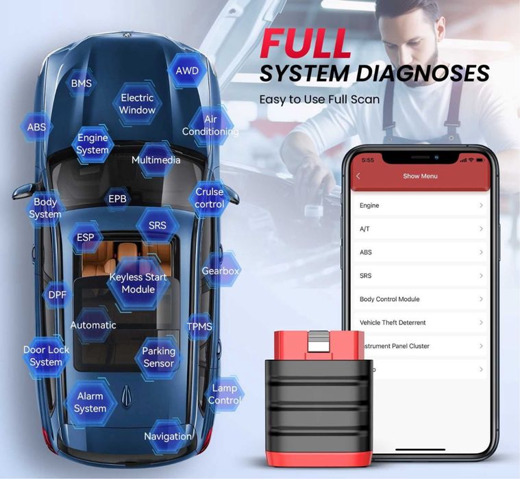 Thinkcar BD6 – Scanner Auto Avansat Bluetooth cu 5 Funcții de Resetare