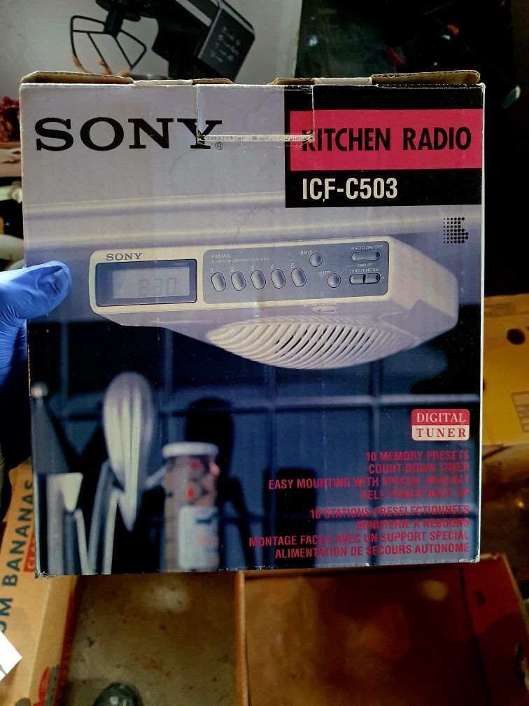 Radio de bucătărie Sony ICF-C503 – nou, sigilat, FM/AM, vintage