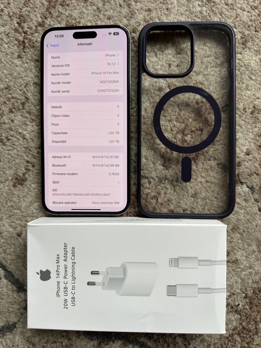 De vanzare iPhone 14 Pro Max 1 Terra (1024Gb), Purple