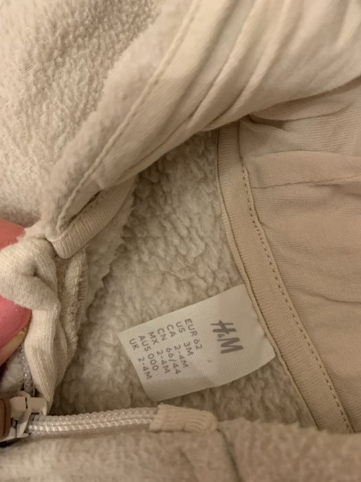 Бебешки гащеризон от полар с качулка, размер 62