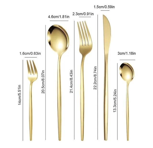 ‼️ПРОМО Комплект за хранене – 30 части в златисто