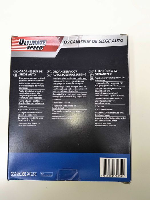 Organizator scaun auto - Albastru / Roz - Copii