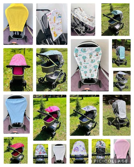 Аксесоари за детска количка-подложки,сенници ,предпазители за колани