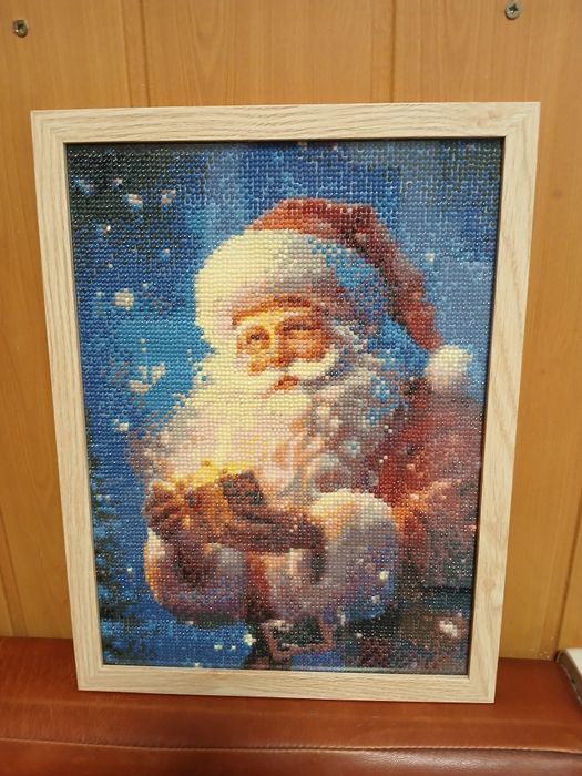 Tablou  înrămat cu diamante  ,30×40cm