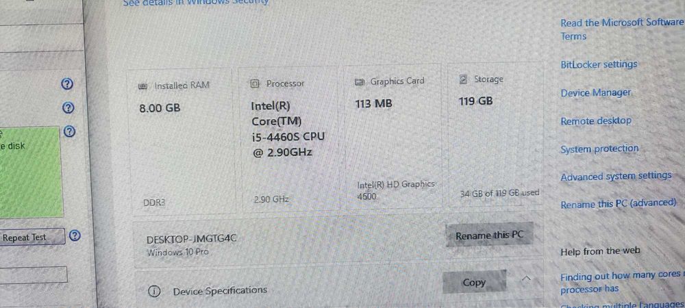 Unitate Calculator PC Lenovo E73 Intel i5-4460S 8 GB RAM SSD Nou 128GB