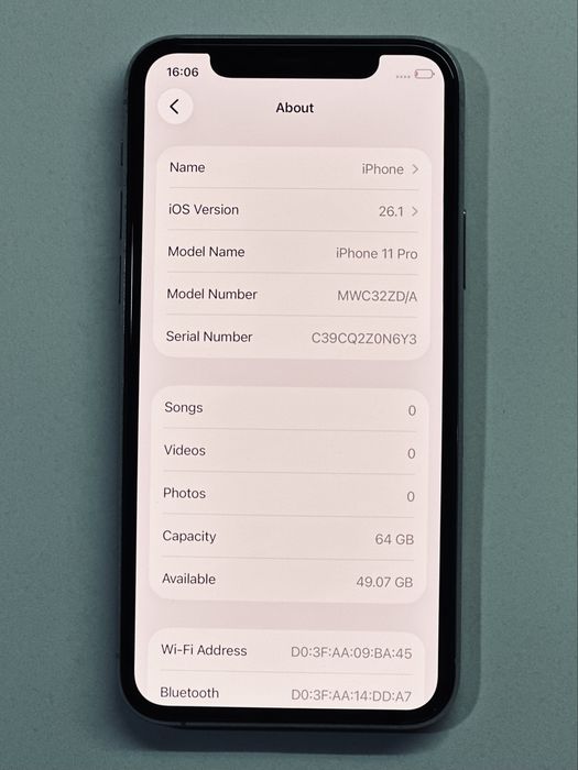 iPhone 11 Pro бял 92% battery
