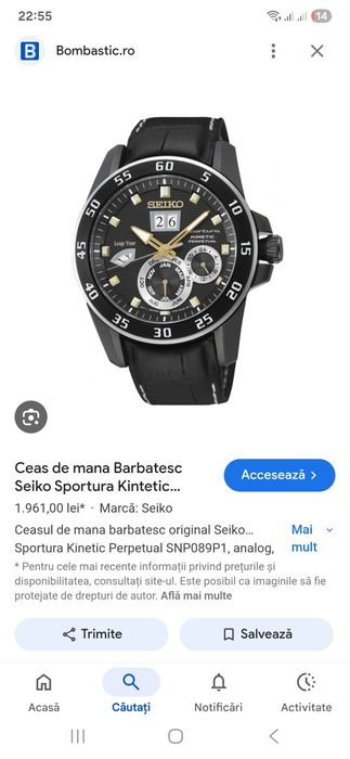 Seiko sportura kinetic perpetual okazie