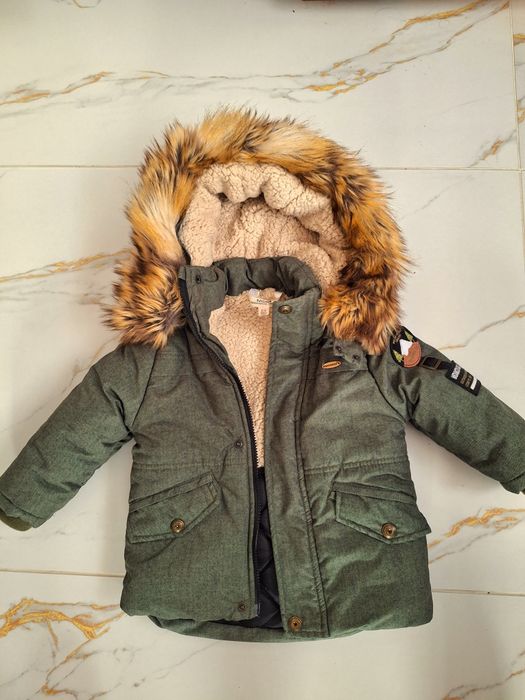 Дебело military яке с каракул