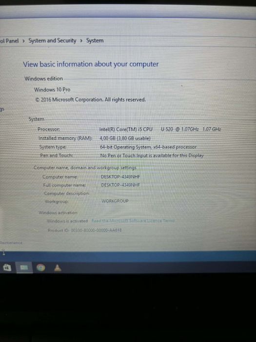 Laptop Alienware 11"