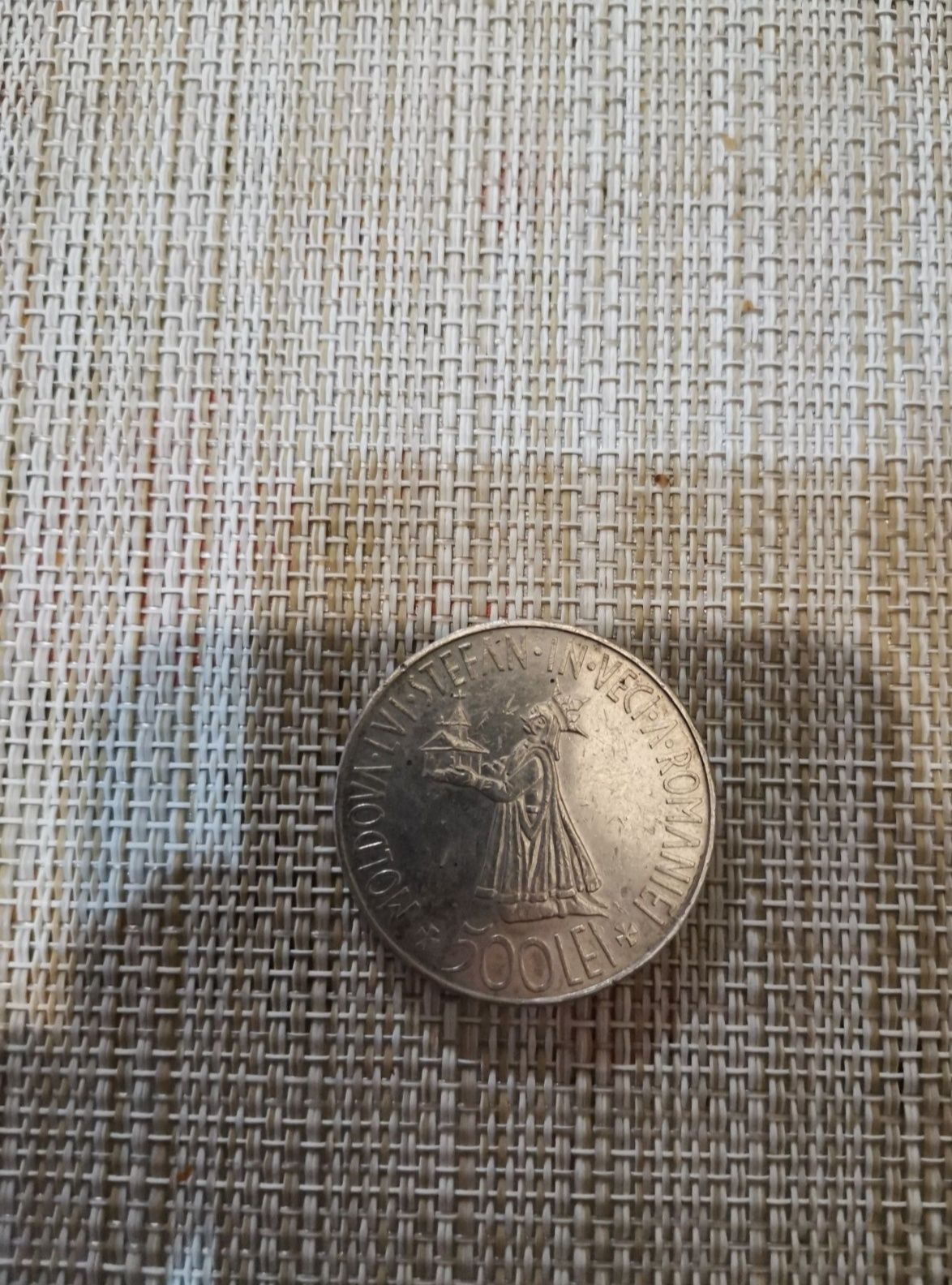 Monezi vechi-Moneda din argint de 500 de lei 1941 + republica socialis