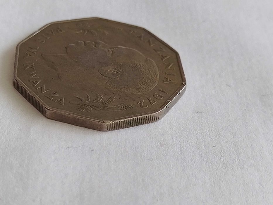 Оригинална монета Tanzania 5 Shilingi от 1972