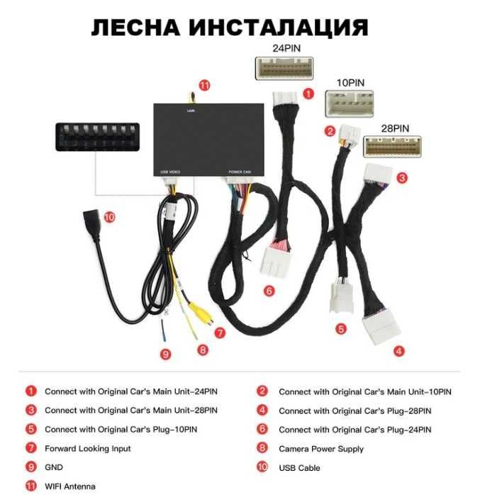 Модул за CarPlay и Android Auto за Toyota 2014- ,Touch 2 и Entune 2.0