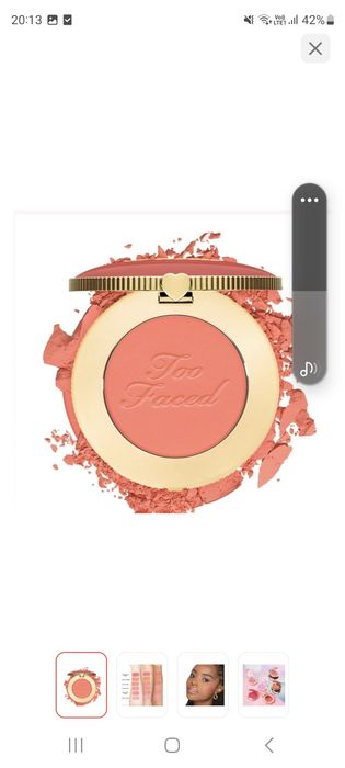 Too faced румяна в оттенке Golden Hour