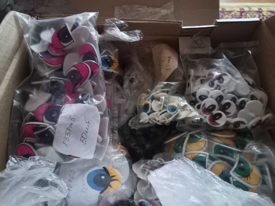 Глазки, носики для мягких игрушек