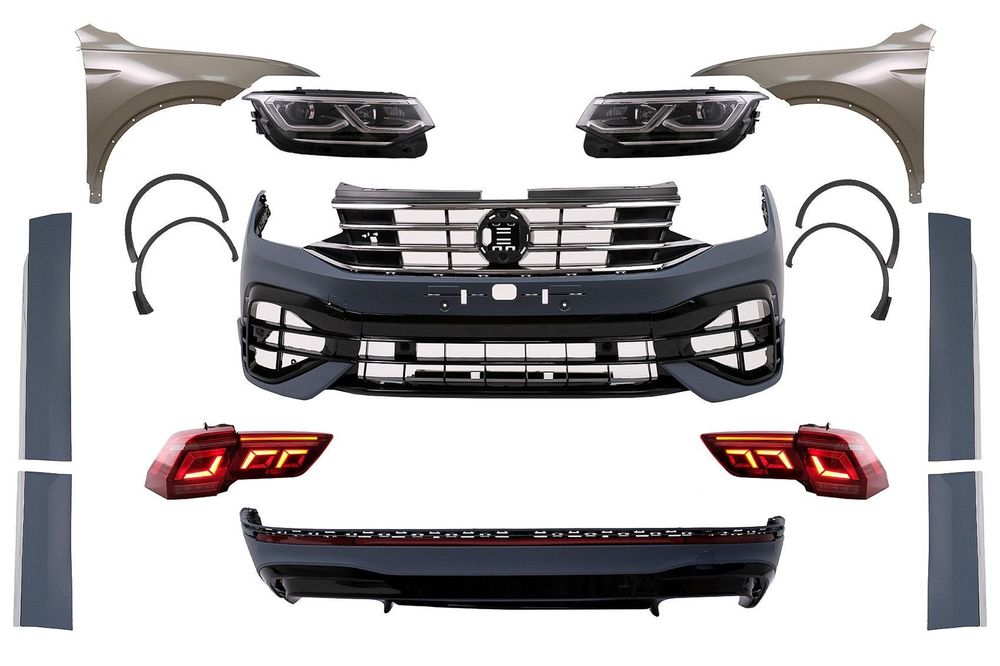 Pachet Exteriot Complet compatibil cu VW Tiguan II Mk2 AD BW (2016-201